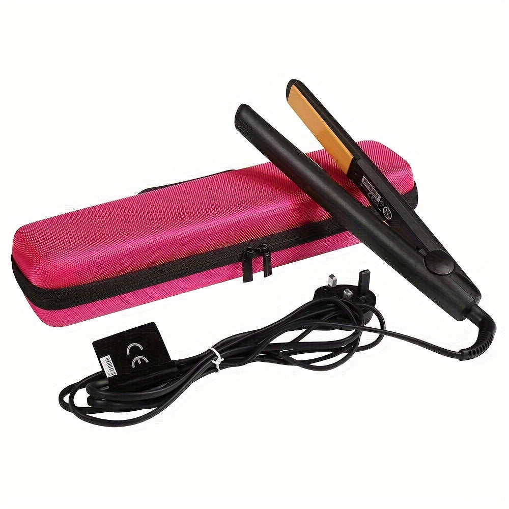 1pc Durable EVA Hair Straightener Carry Case – Waterproof, Shockproof Travel Bag for Hairstyling Tools – Compact & Stylish for Vacation Essentials