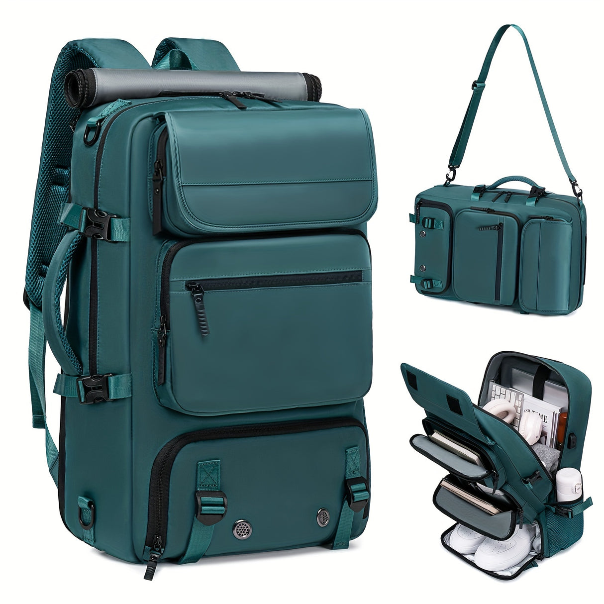 1pc Large Capacity Waterproof Laptop Backpack For Travel And College, Men's And Women's Travel Backpack With Shoe Bag, Multifunctional Lightweight Outdoor Hiking And Camping Backpack, Holiday Travel Party Gift, School Bag, Ea