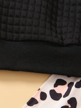 Girls 2pc, Leopard Print Heart Graphic Pullover + Leopard Print Flare Pants Kids Clothes For Fall (Random Leopard Pattern)