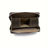 Men's Genuine Leather Handbag With Slots For Cards, Portable Lightweight Clutch Bag For Daily Commute & Going Out