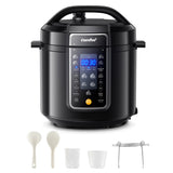 COMFEE’ 9-in-1 Electric Pressure Cooker 13 Presets Instant Multi Cooker Olla de Presion Slow Cooker Rice Cooker Steamer Sauté Yogurt Maker Non-Stick Pot 6 Quart Black, Aluminum