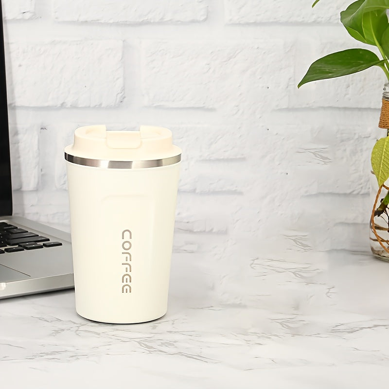 304 Stainless Steel Double-Layer Vacuum Insulated Coffee Mug With Leak-Proof Lid - Perfect For Restaurant/ Hotel/ Commercial, And Outdoor Use! Eid Al-Adha Mubarak