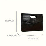 Fashion-Forward Crocodile Pattern Envelope Clutch Bag for Women - Chic, Durable & Multi-Functional, Wristlet & Coin Purse, Perfect Everyday Accessory