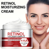 Retinol & Collagen Hydrating Cream - 60g | Deep Moisture for Dry, Rough Skin | Makes Skin Silky & Radiant | Hypoallergenic with Glycerin, Vitamin E & Hyaluronic Acid