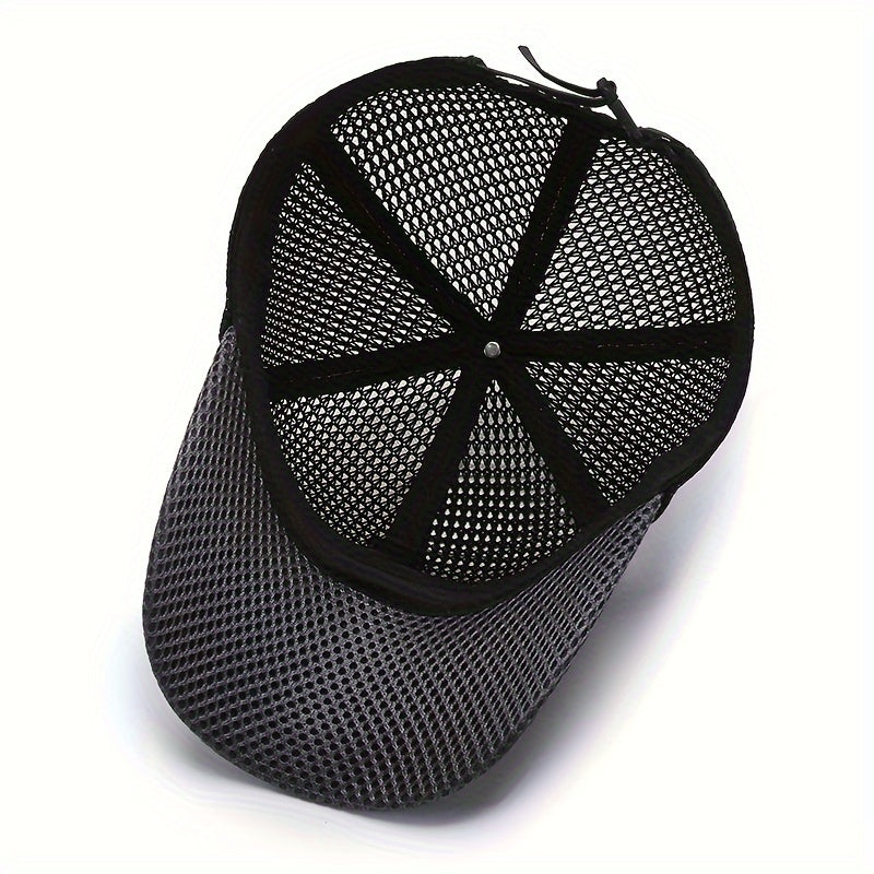 1pc Unisex Breathable Mesh Baseball Cap - Ideal for Outdoor Sports, Running, and Casual Wear