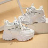 Women's Shockproof Thick Bottom Running Shoes, Casual Breathable Non-slip Sports Shoes
