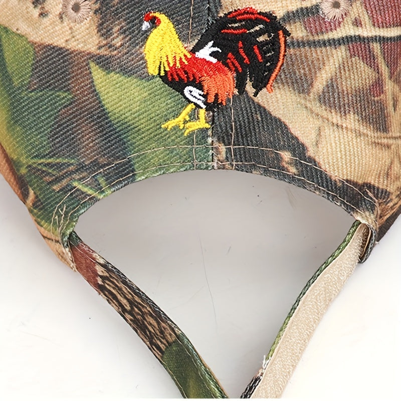 1pc Men's Camouflage Sunshade Baseball Cap - Outdoor Jungle Leisure and Military Fan Accessories - Breathable, Adjustable, Water-Resistant, Quick-Drying, and Stylish Headwear for Summer Activities