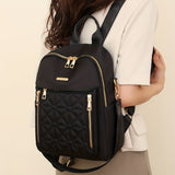 Quilted Convertible Backpack Purse, Anti-Theft Two-Way Daypack, Women's Travel & School Bag