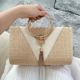 Stylish Chain Shoulder Bag, Retro Tassel Decor Braided Handbag, Versatile Banquet Evening Party Clutch Purse - Perfect for Carnival Mardi Gras Music Festival