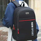 School Bag Male Junior High School Campus Simple Korean Version Of Fashionable Backpack Leisure Backpack Male Computer Bag [Zipper Direction Random]