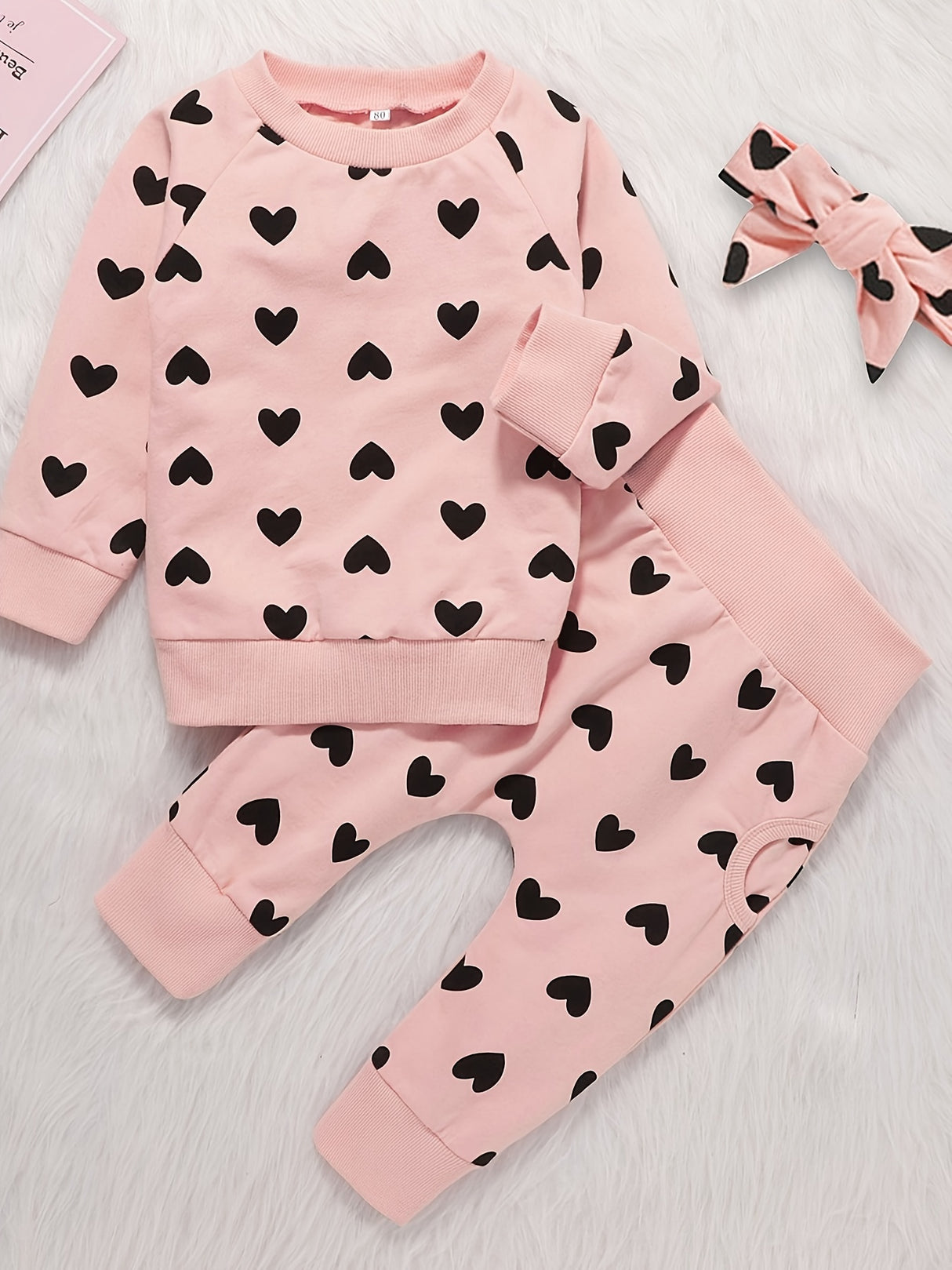 Baby Girl Clothes 2pcs Long Sleeved Sweatshirt & Sweatpants Cute Toddler Infant Outfits Tops And Pants Set