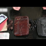 Premium PU Leather Crossbody & Belt Bag for Men and Women - Adjustable Strap, Multiple Zippered Pockets, Phone Holder, Durable Smooth Polyester Lining, Fits Smartphones Up to 6.9 Inches - Coffee Brown, Versatile Travel Pouch