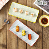 2 Pcs Ceramic Dinner Plate, 9.8" Rectangular Plates, For Dessert, Appetizers, Sushi, Wings, Dumplings, Fruit, Microwave Oven Dishwasher Safe, For Thanksgiving, Halloween, Christmas, Birthday Party, Wedding And Other Activitie