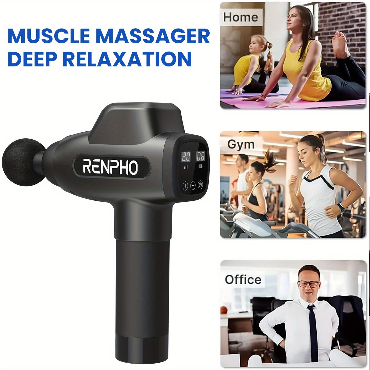 Renpho Valentines Day Gift Muscle Massage Guns For Athletes - Black Ideal Gift