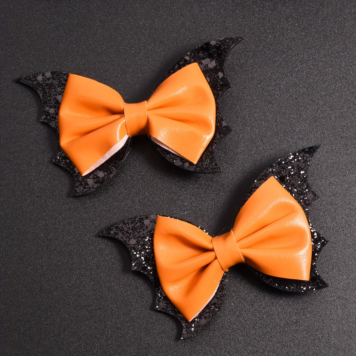 2pcs, Delicate Gothic Punk Bat Wings Design Hair Bows, Girls Halloween Style Casual Leisure Hair Accessories, Gift Photo Props