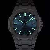 I&W CARNIVAL Men's Automatic Mechanical Watches, Waterproof Strong Luminous Full Steel Auto Date Watch