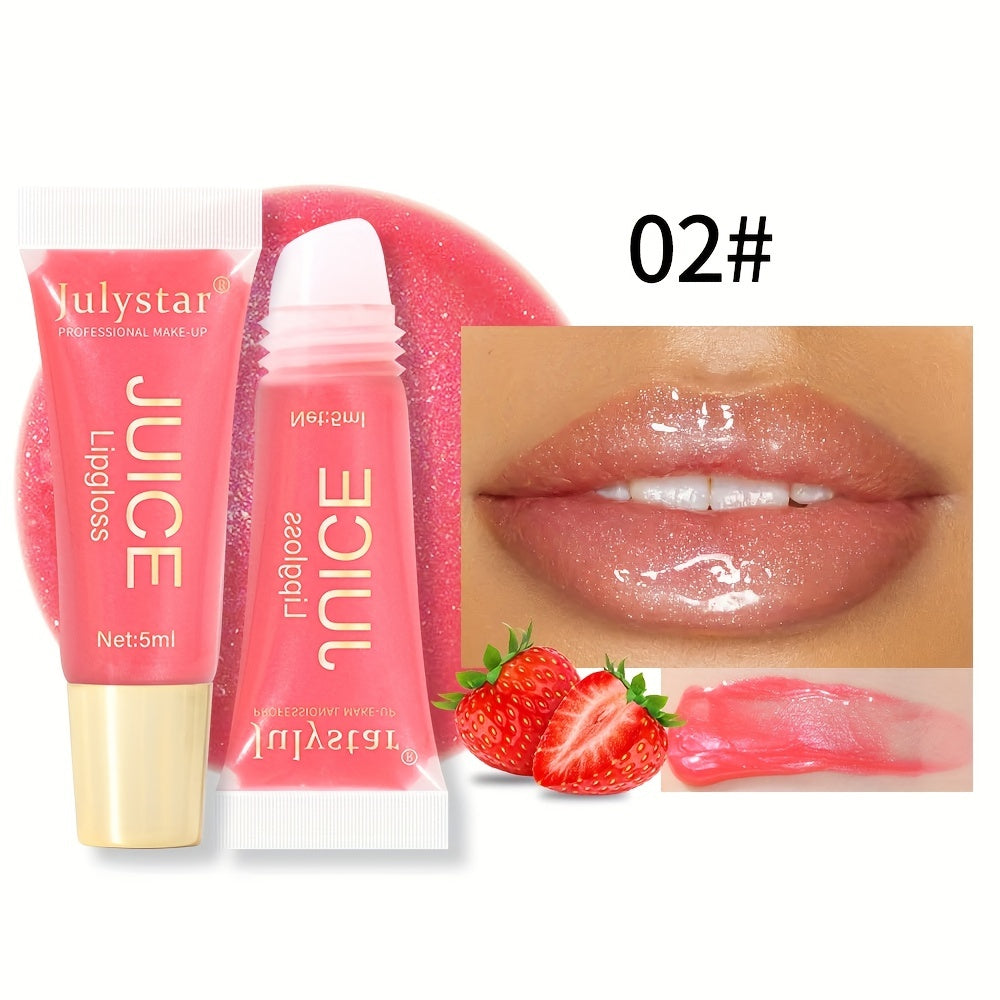[Long-lasting Moisturizing Lip Oil Gloss] Beauty Natural Long-lasting Moisturizing Mirror Lip Oil Fruit Flavor Pouty Lip Moisturizing Water Gloss Lipstick