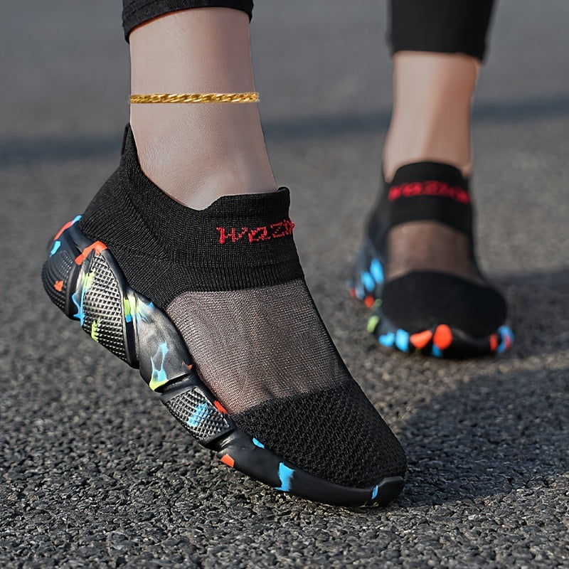 Women's Wear Resistant And Non-slip Running Shoes, Breathable And Comfortable Sock Shoes