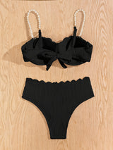New Fashionable And Sexy Bikini Hot Spring Swimsuit For Women, European And American Beach Split Two-piece Swimsuit For Women