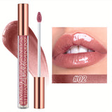 Eight Colors Hyaluronic Acid Moisturizing Lip Glaze Glitter Gloss - Non-Stick, Hydrating, Natural Nude Makeup - Perfect Valentine's Day Gifts, Music Festival Essentials, Long-Lasting, Cruelty-Free, Paraben-Free