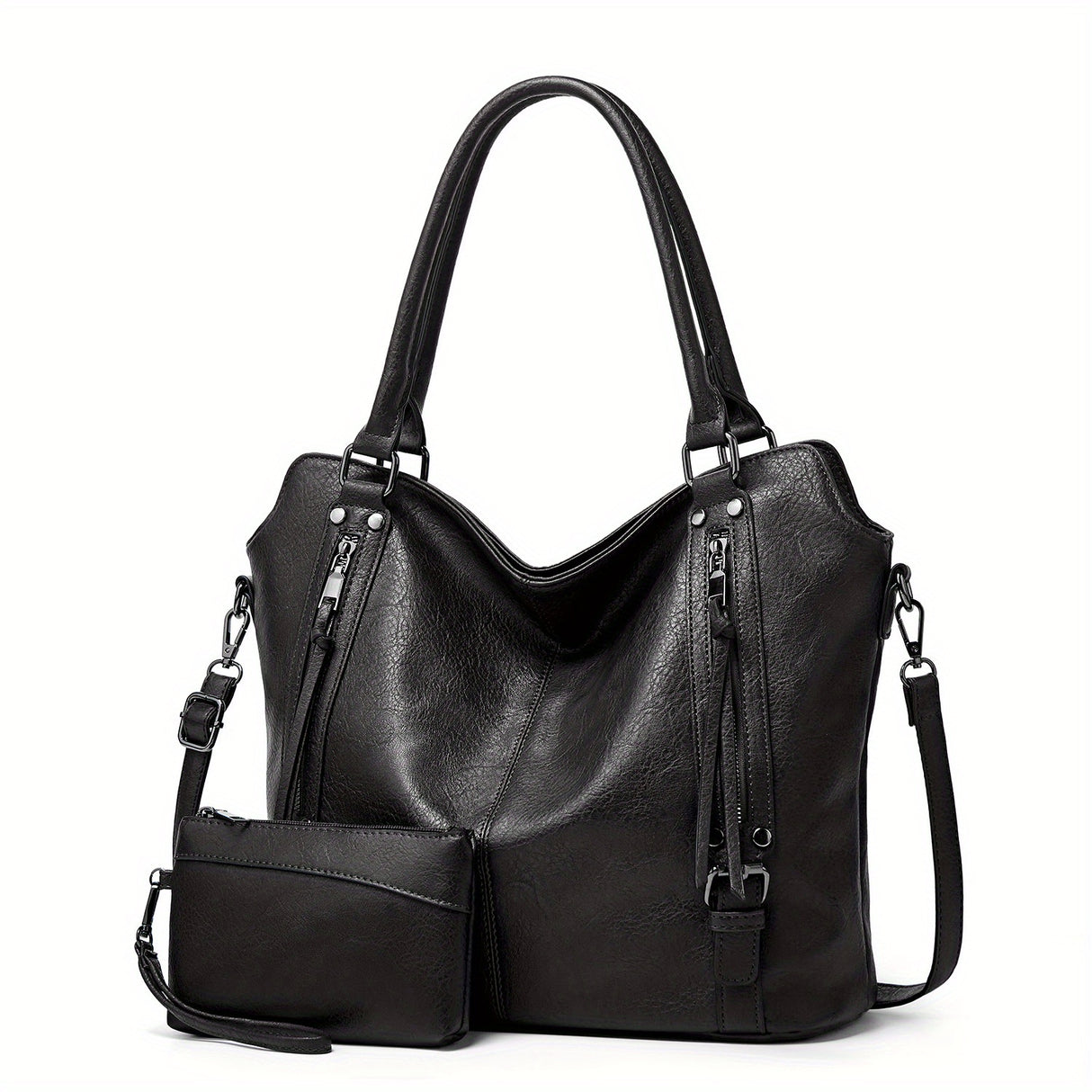Luxurious Soft Leather Retro Tote Handbag - Spacious Multi-Pocket Design, Adjustable Shoulder Strap, and Stylish Crossbody Option - Perfect Mother's Day Gift or Everyday Essential for Ladies