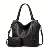 Luxurious Soft Leather Retro Tote Handbag - Spacious Multi-Pocket Design, Adjustable Shoulder Strap, and Stylish Crossbody Option - Perfect Mother's Day Gift or Everyday Essential for Ladies