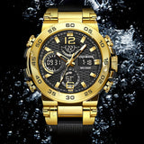 Fashion Casual Men's Watch with Multiple Color Choices. Electronic Dual Display Glowing Multi-Functional Chronograph Watches. Suitable for outdoor camping