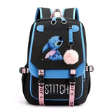 1pc Stitch Polyester Laptop Backpack, High-Capacity Thickened Student Travel Leisure Bag, Durable Computer School Bag, Ideal for Christmas, Birthday, Halloween Gifts