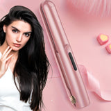 1pc Portable Wireless Hair Straightener, Mini USB Charging Clamp Bangs, 2500mAh Battery Capacity, Ceramic Glaze Coating Perm Does Not Hurt Hair, Curling And Straightening Dual-purpose Small Hair Straightener