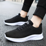 Breathable and Durable Men's Running Shoes with Shock Absorption and Lace-Up Design for Outdoor Activities