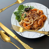 20/30pcs Vintage Baroque Style  Silverware Set, Elegant Dinnerware for Weddings, Restaurants, and Home Dining