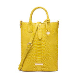 Luxurious Crocodile Embossed PU Tote Bag - Removable Strap, Buckle Closure, Edge Painted - Classic Womens Office and Work Purse for Trendy Ladies