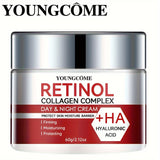Retinol & Collagen Hydrating Cream - 60g | Deep Moisture for Dry, Rough Skin | Makes Skin Silky & Radiant | Hypoallergenic with Glycerin, Vitamin E & Hyaluronic Acid