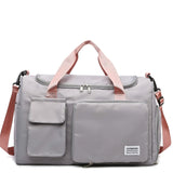 Nylon Large Capacity Travel Tote Bag With Crossbody Strap, Travel Bag, Gym Bag, Duffle Bag
