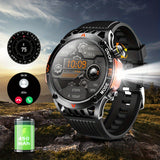 Smart Watch Wireless Answer And Call SOS Outdoor Watch Outdoor Sports Watch LED IP68 Waterproof Compass Fitness Tracker Pedometer Multimedia Message Display, Suitable For Android&IPHONE Mobile Phones, Men's And Women's Smart