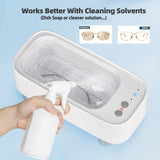 [45KHZ Jewelry Washer] 45KHZ Professional Jewelry Washer - 12OZ Water Tank for Glasses, Watches, Earrings, Rings, Necklaces, Razors, Contact Lens - Effortless Home Use, Winter Christmas Gifts