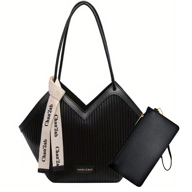 Love Design Tote Bag, Trendy Large-capacity Shoulder Bag, Faux Leather Simple Bag For Work - For Women - Suitable for Office, Shopping, Travel - Perfect Gift for Fashionistas