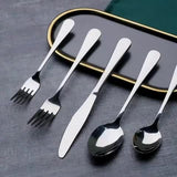 60pcs, Stainless Steel Flatware Set, Black & Golden Silverware, Mirror Polished Cutlery Set, Includes Knives, Forks, Spoons, For Weddings, Birthdays, Independence Day, Dishwasher Safe