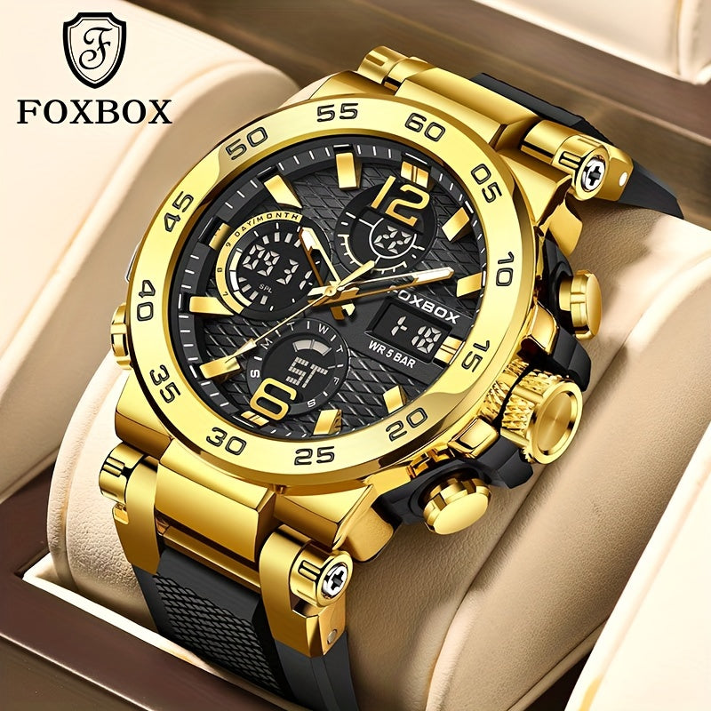Fashion Casual Men's Watch with Multiple Color Choices. Electronic Dual Display Glowing Multi-Functional Chronograph Watches. Suitable for outdoor camping