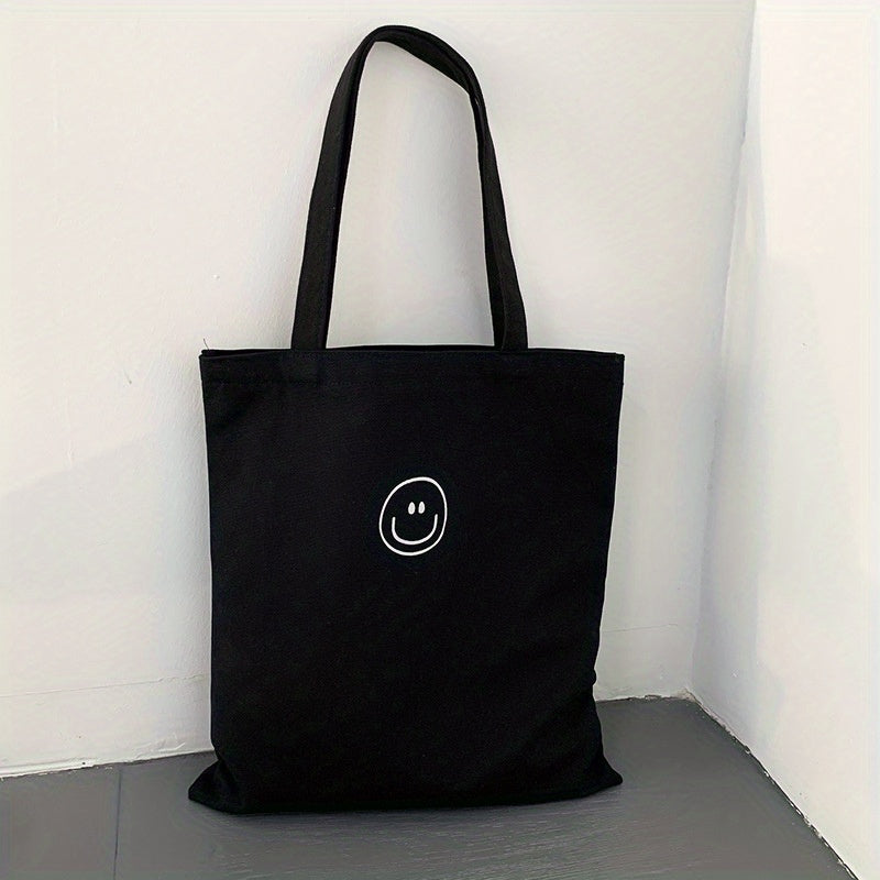 Large Capacity Canvas Tote Bag - Perfect For School, Office, Travel, And Beach