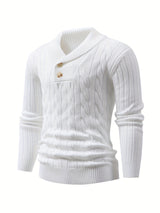 Cool Knitted Sweater For Men, Men's Casual Retro Striped Pullover Knit Sweater Streetwear For Winter Fall, As Gifts