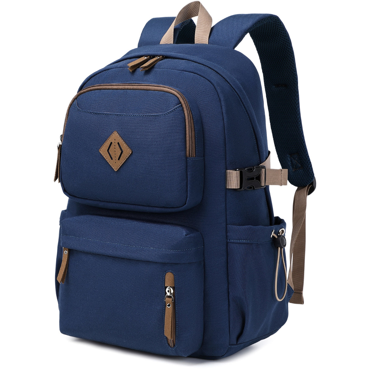 laptop backpack 15.6 inch anti theft travel backpacks for men and women large college bookbag work business daypack middle high school bag for girls boys teens students blue