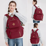 laptop backpack 15.6 inch anti theft travel backpacks for men and women large college bookbag work business daypack middle high school bag for girls boys teens students red