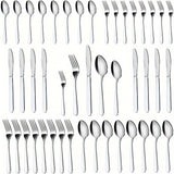 40/60pcs Stainless Steel Silverware Set, Western Food Utensils, Dinner, Supplies Including Knives, Forks, Spoons, Restaurants, Hotels, Family Birthday, Wedding, Outdoor Events, Independence Day, Christmas Party Gifts, Can Be