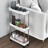 1pc 3/4 Layers Rolling Storage Cart - Spacious and Adjustable Storage Capacity, Versatile and Convenient, Easy-to-Move and Portable, Compact and Space-Saving Design - Ideal for Organizing Bathroom Essentials, Perfect for Stor
