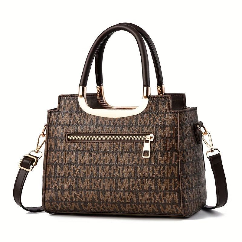 Luxury Elegant Letter Pattern Handbag, A Classic Match for Women