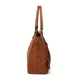 Luxurious Soft Leather Retro Tote Handbag - Spacious Multi-Pocket Design, Adjustable Shoulder Strap, and Stylish Crossbody Option - Perfect Mother's Day Gift or Everyday Essential for Ladies