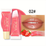 [Long-lasting Moisturizing Lip Oil Gloss] Beauty Natural Long-lasting Moisturizing Mirror Lip Oil Fruit Flavor Pouty Lip Moisturizing Water Gloss Lipstick