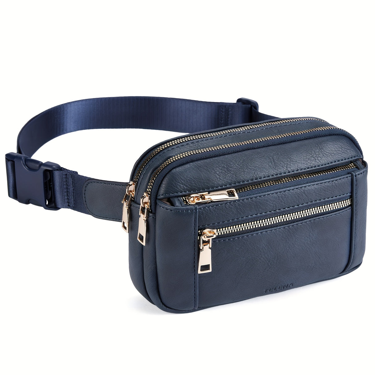 [Synthetic Leather Fanny Pack] 1pc Synthetic Leather Women's Casual Fanny Pack - Adjustable Strap Crossbody Belt Bag with Zipper Closure and Lining, Solid Color Waist Bag