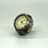 Vintage Mini Finger Ring Watch Roman Numeral Punk Quartz Watch Trendy Couple Finger Ring Watches Accessories